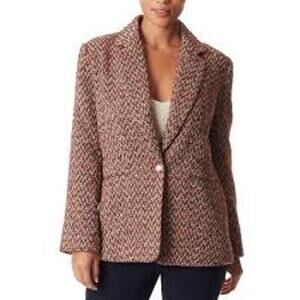 Sam Edelman  One-Button Willow Blazer Jacket Chevron Sz XS